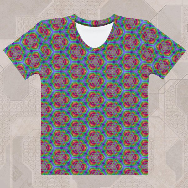 Hexafun Women's Eco-Conscious Visionary Art T-Shirt