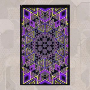 Uturi (Close-Up) UV/RGB Reactive Visionary Art Tapestry