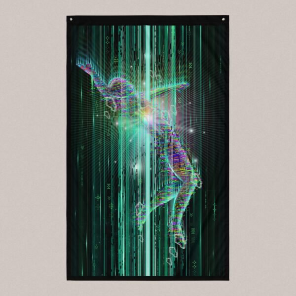 Abduction (Close-Up) UV/RGB Reactive Visionary Art Tapestry