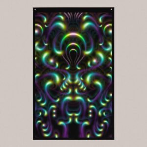 Eldritch (Close-Up) UV/RGB Reactive Visionary Art Tapestry