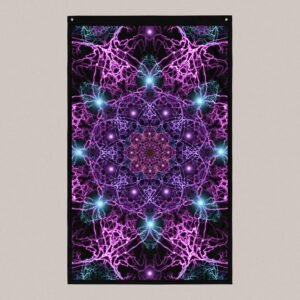 Nucleus (Close-Up) UV/RGB Reactive Visionary Art Tapestry