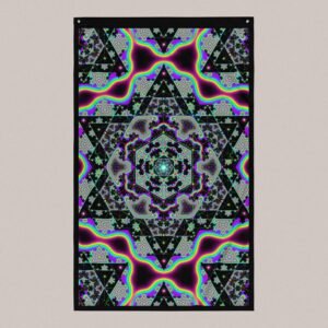 Microgram (Close-Up) UV/RGB Reactive Visionary Art Tapestry