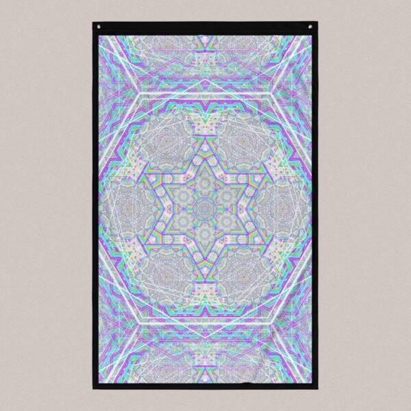 Enon (Close-Up) UV/RGB Reactive Visionary Art Tapestry