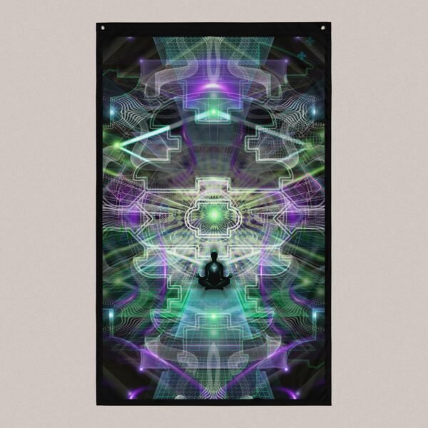Psynergy (Close-Up) UV/RGB Reactive Visionary Art Tapestry