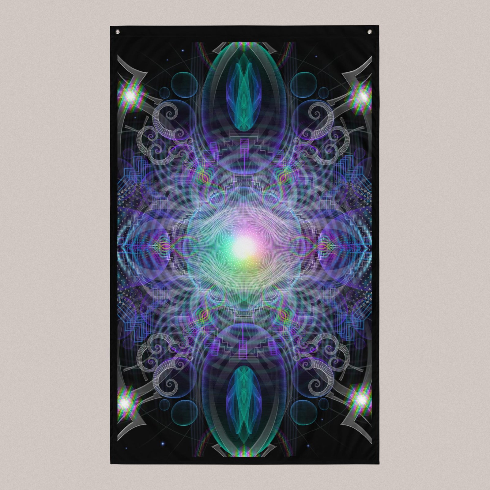 ⚡Only 25 Made! Transentience (Close-Up) UV/RGB Reactive Visionary Art Tapestry