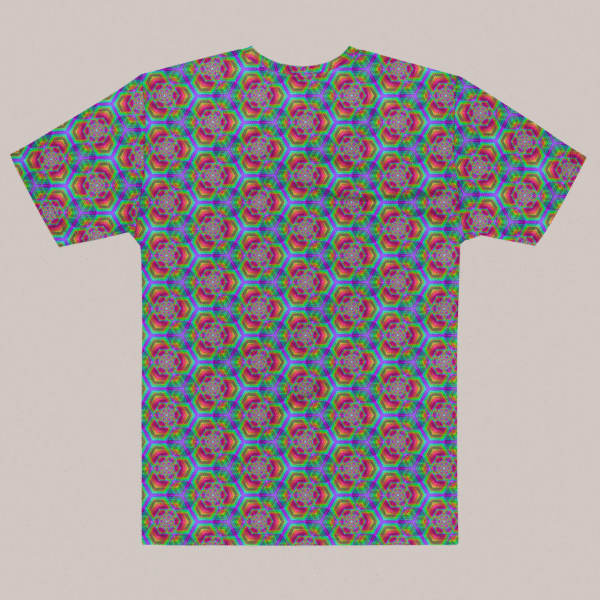Hexafun Men's Eco-Conscious Visionary Art T-Shirt - Image 2