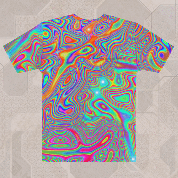 Liquisyrgic Men's Eco-Conscious Visionary Art T-Shirt - Image 2
