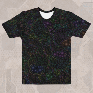 Neopaisley (Dark) Men's Eco-Conscious Visionary Art T-Shirt