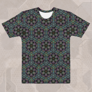 Hypergeometry Men's Eco-Conscious Visionary Art T-Shirt
