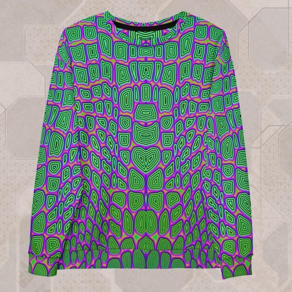 Reptilian Eco-Conscious Visionary Art Sweater