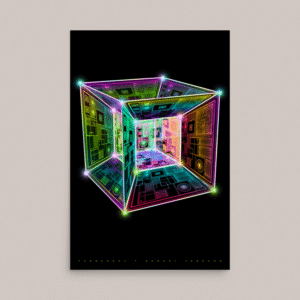⚡Only 25 Made! Tesseract Fine-Art Giclee Visionary Art Print