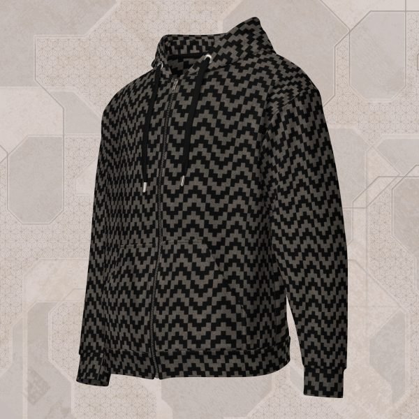 Ancestral Huichol Visionary Art Zip Hoodie