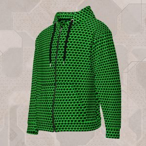 Prism Emerald Visionary Art Zip Hoodie