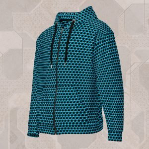 Prism Aquamarine Visionary Art Zip Hoodie