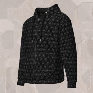 Frequencies Tetrahedron Visionary Art Zip Hoodie
