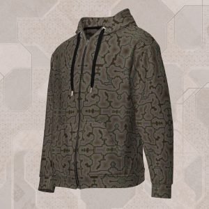 Techno Shamanic Bark Visionary Art Zip Hoodie