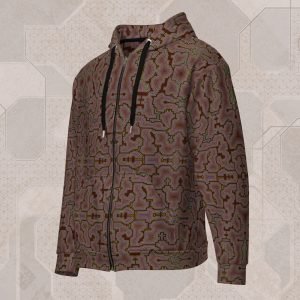 Techno Shamanic Clay Visionary Art Zip Hoodie