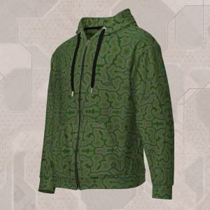 Techno Shamanic Jungle Visionary Art Zip Hoodie