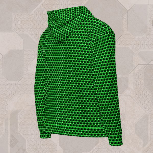 Prism Emerald Visionary Art Zip Hoodie - Image 2