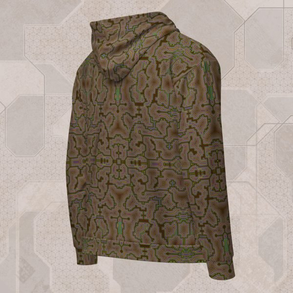 Techno Shamanic Desert Visionary Art Zip Hoodie - Image 2