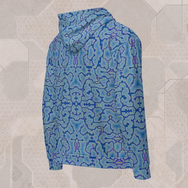 Techno Shamanic Water Visionary Art Zip Hoodie - Image 2
