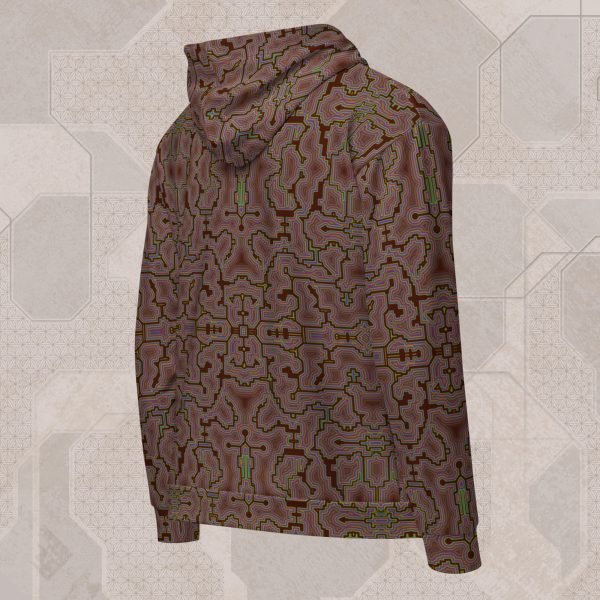 Techno Shamanic Clay Visionary Art Zip Hoodie - Image 2