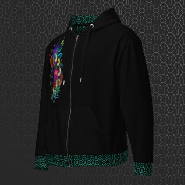Anti-Gravity Visionary Art Graphic Zip Hoodie - Image 3
