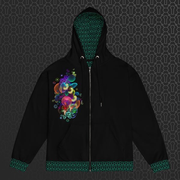 Anti-Gravity Visionary Art Graphic Zip Hoodie - Image 5