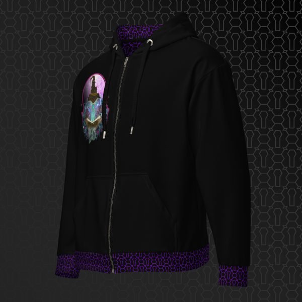 Telekinetic Approach Visionary Art Graphic Zip Hoodie - Image 3