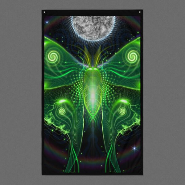 Biolunaessence (Close-Up) Visionary Art Tapestry