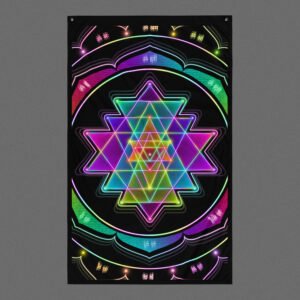 Sri Yantra (Close-Up) Visionary Art Tapestry