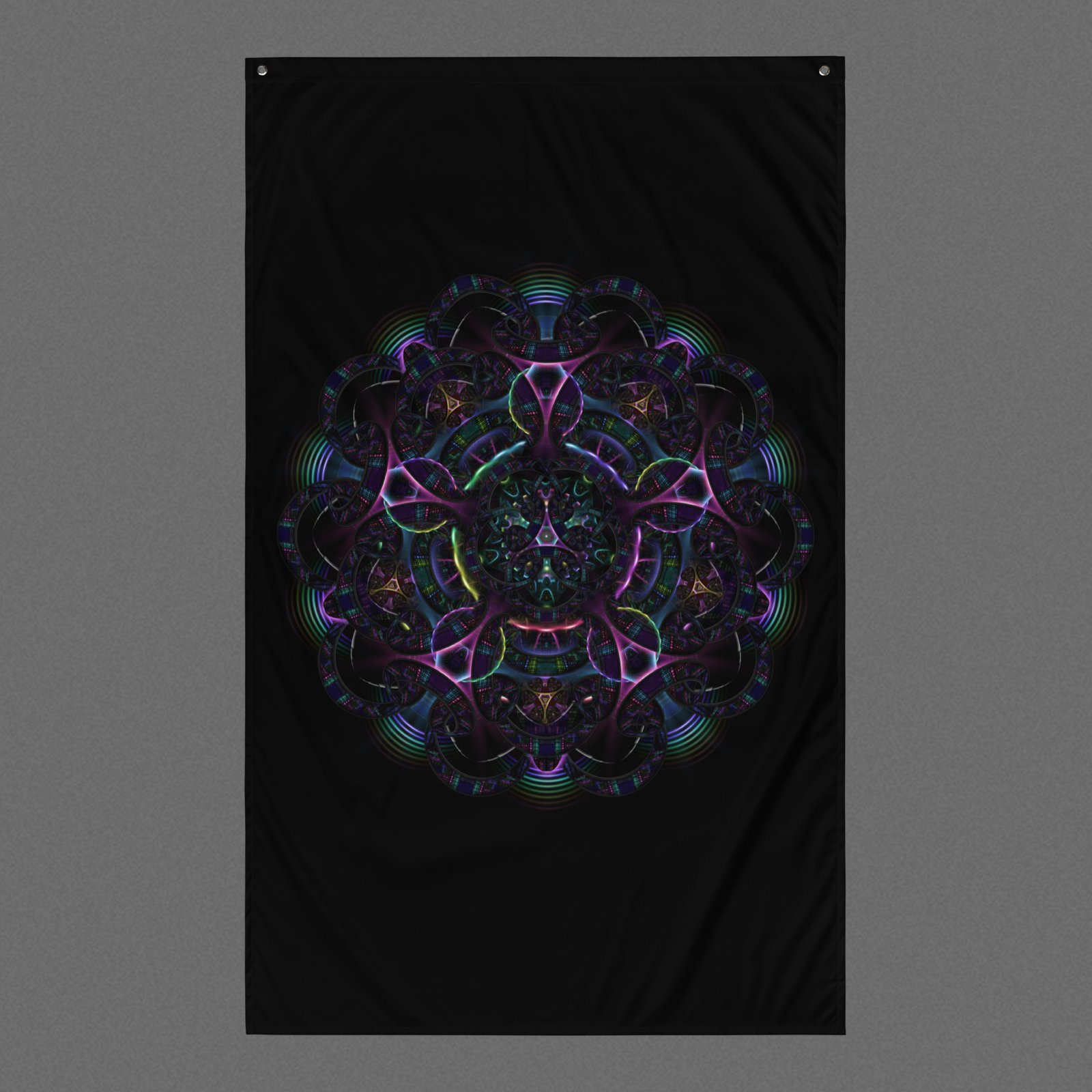 Synaptic Bloom Visionary Art Tapestry