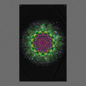 Astral Flora Visionary Art Tapestry