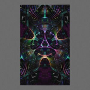 Cerebral Nexus (Close-Up) Visionary Art Tapestry