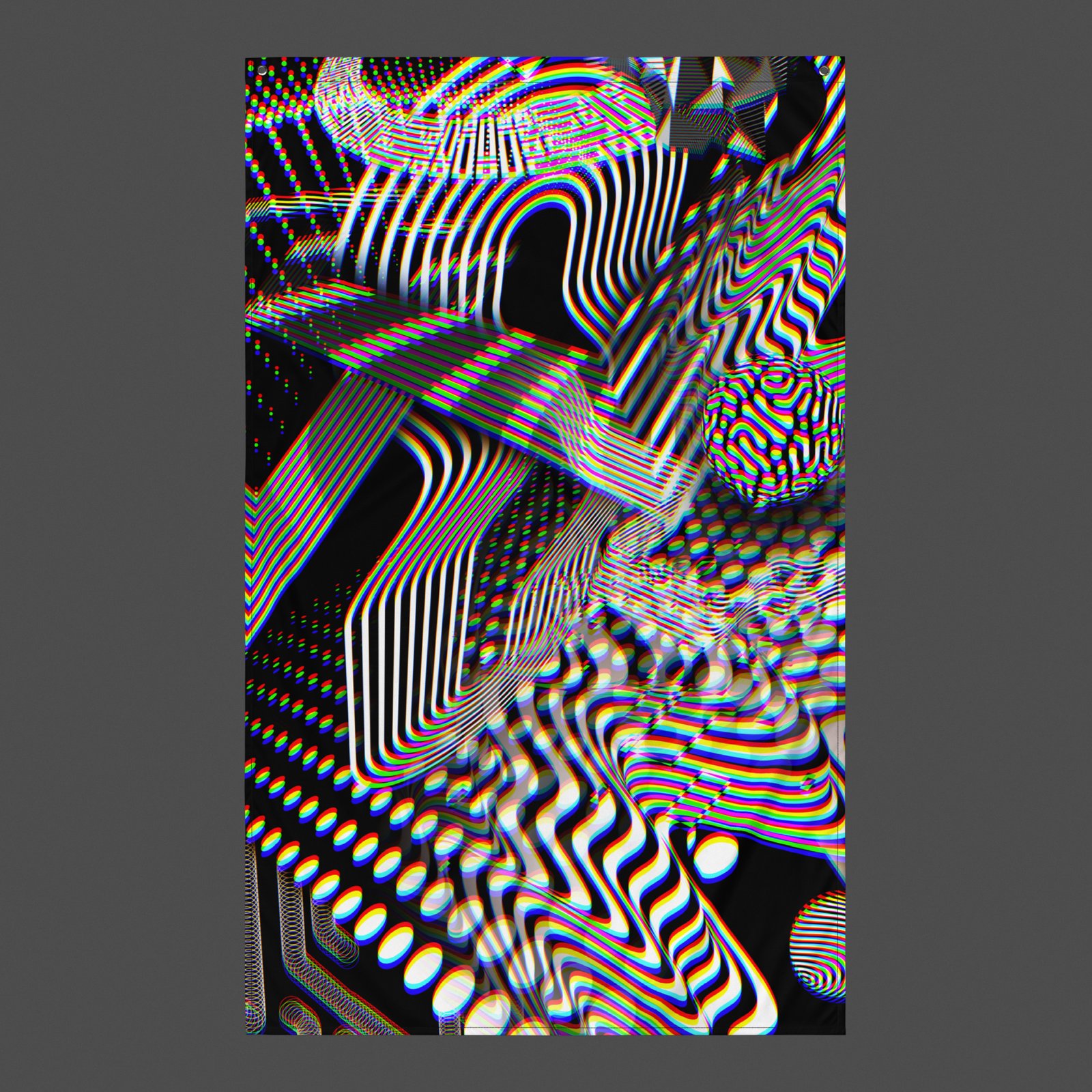 ⚡Only 25 Made! Dissolution (Close-Up) UV/RGB Reactive Visionary Art Tapestry