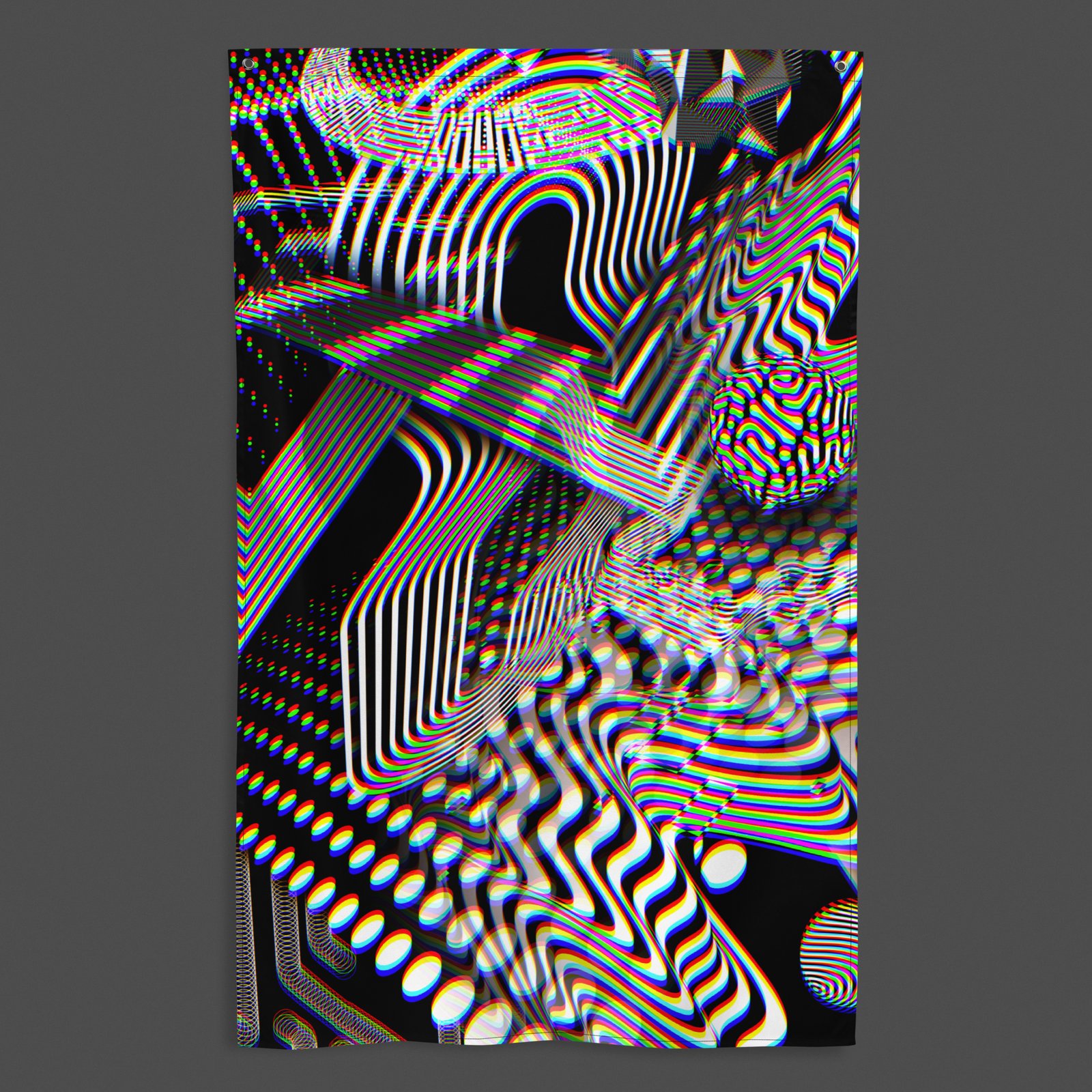 ⚡Only 25 Made! Dissolution (Close-Up) UV/RGB Reactive Visionary Art Tapestry - Image 4