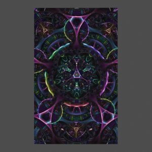 Synaptic Bloom (Full) UV/RGB Reactive Visionary Art Tapestry