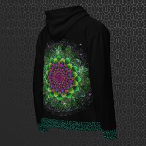 Astral Flora Visionary Art Graphic Zip Hoodie