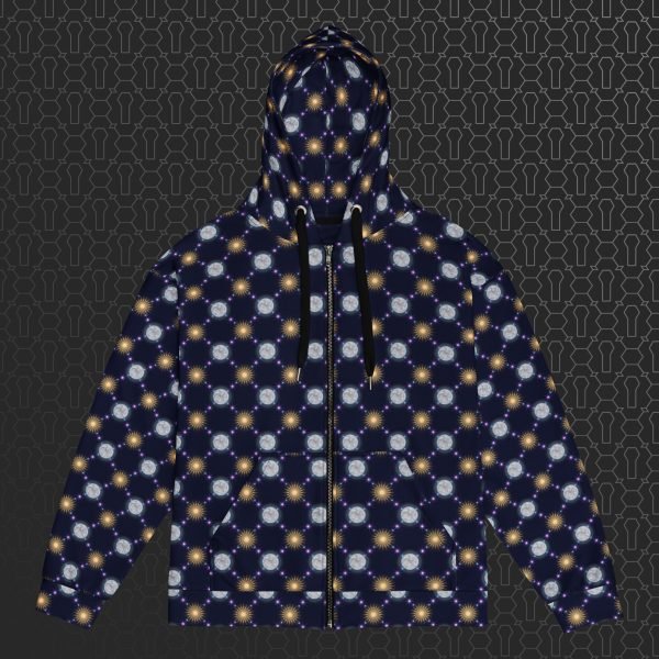 Celestial Bodies Visionary Art Zip Hoodie - Image 4