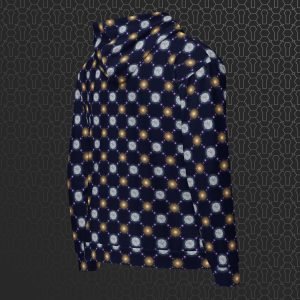 Celestial Bodies Visionary Art Zip Hoodie
