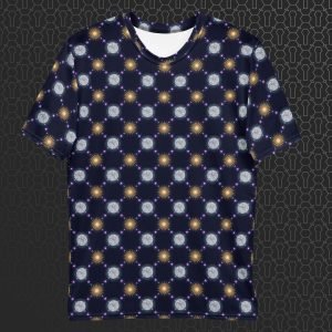 Celestial Bodies Men’s Eco-Conscious Visionary Art T-Shirt