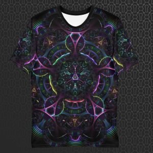Synaptic Bloom Men’s Visionary Art T-Shirt