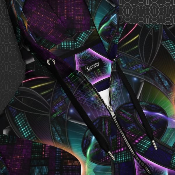 Cerebral Nexus Visionary Art Zip Hoodie - Image 3