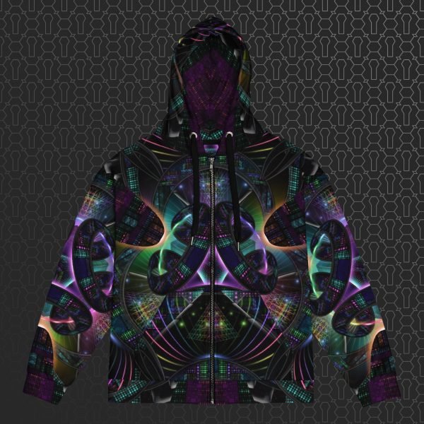 Cerebral Nexus Visionary Art Zip Hoodie - Image 5