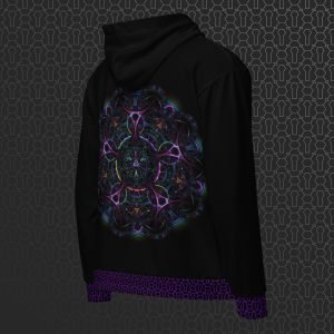 Synaptic Bloom Visionary Art Graphic Zip Hoodie