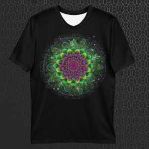 Astral Flora Men’s Visionary Art Graphic Print T-Shirt