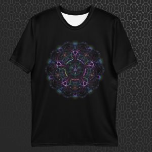 Synaptic Bloom Men’s Visionary Art Graphic Print T-Shirt