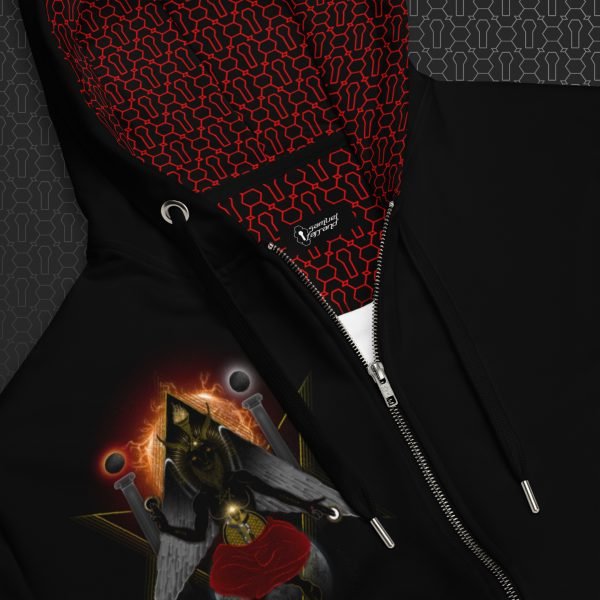Baphomet Visionary Art Graphic Zip Hoodie - Image 3