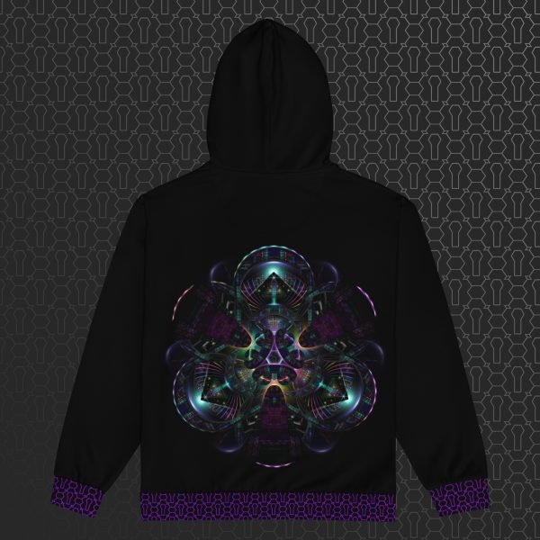 Cerebral Nexus Visionary Art Graphic Zip Hoodie - Image 5