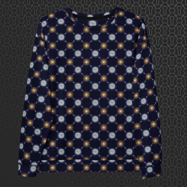 Celestial Bodies Eco-Conscious Visionary Art Sweater - Image 6